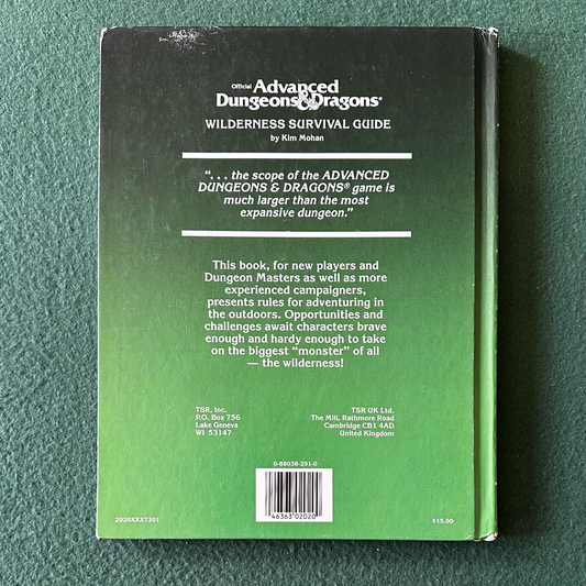 Vintage Advanced Dungeons & Dragons Accessory: Wilderness Survival Guide