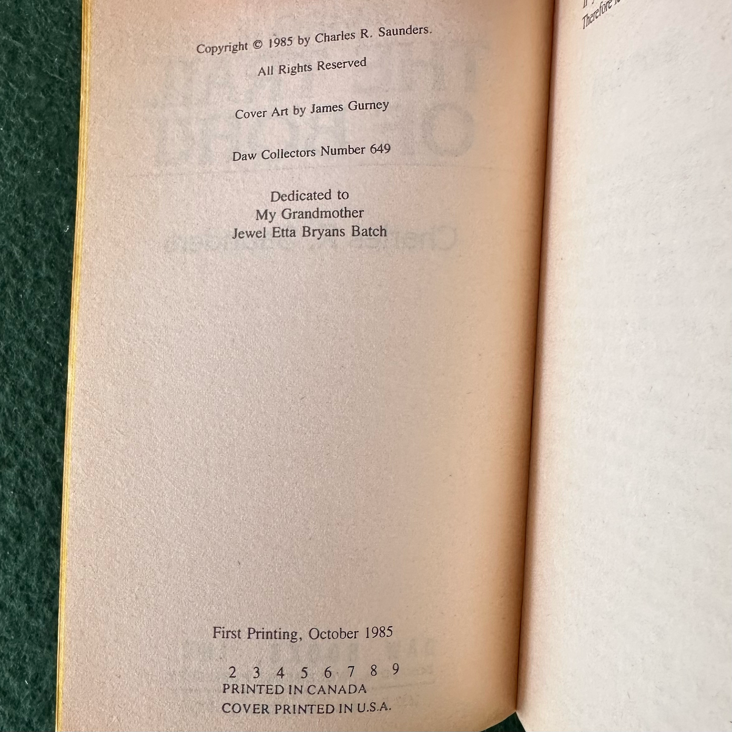 Vintage Fantasy Paperback: Charles R Saunders - Imaro III: The Trail of Bohu SECOND PRINTING