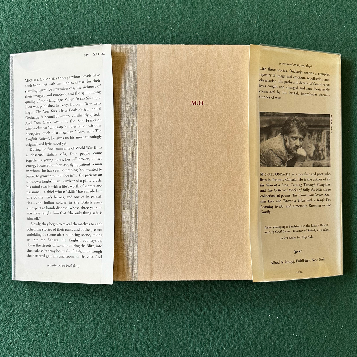 Vintage Fiction Hardback: Michael Ondaatje - The English Patient FIRST EDITION