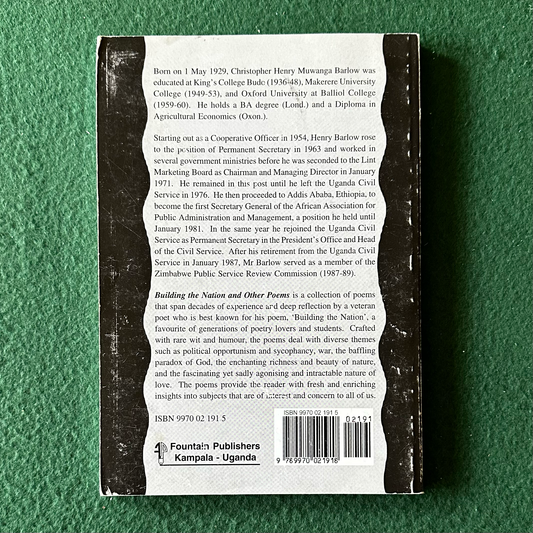 Vintage Poetry Paperback: Henry Barlow - Building the Nation and Other Poems FIRST PRINT