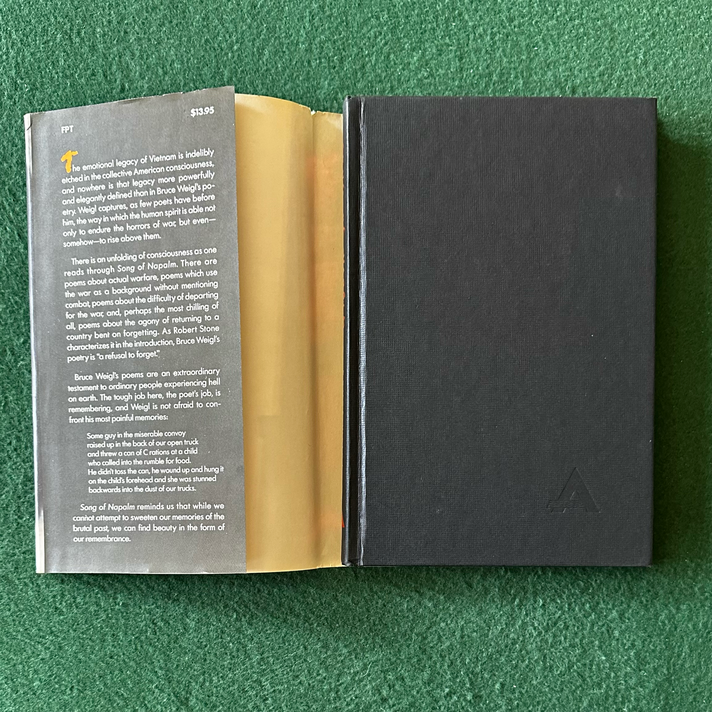 Vintage Poetry Hardback: Bruce Weigl - Song of Napalm FIRST PRINTING