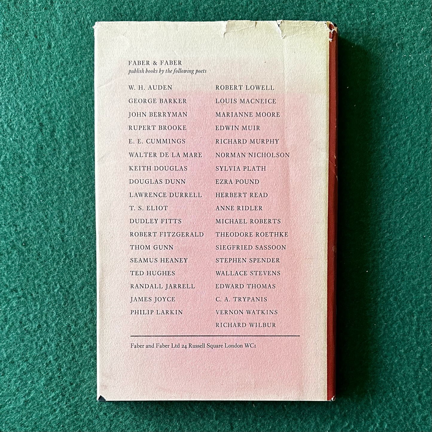 Vintage Poetry Hardback: Douglas Dunn - Terry Street FIRST EDITION