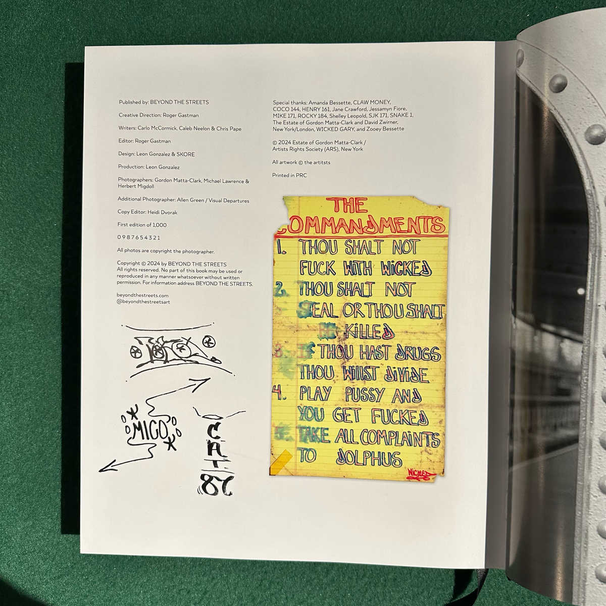 Art Hardback: Gordon Matta-Clark: NYC Graffiti Archive 1972/73 LIMITED FIRST EDITION