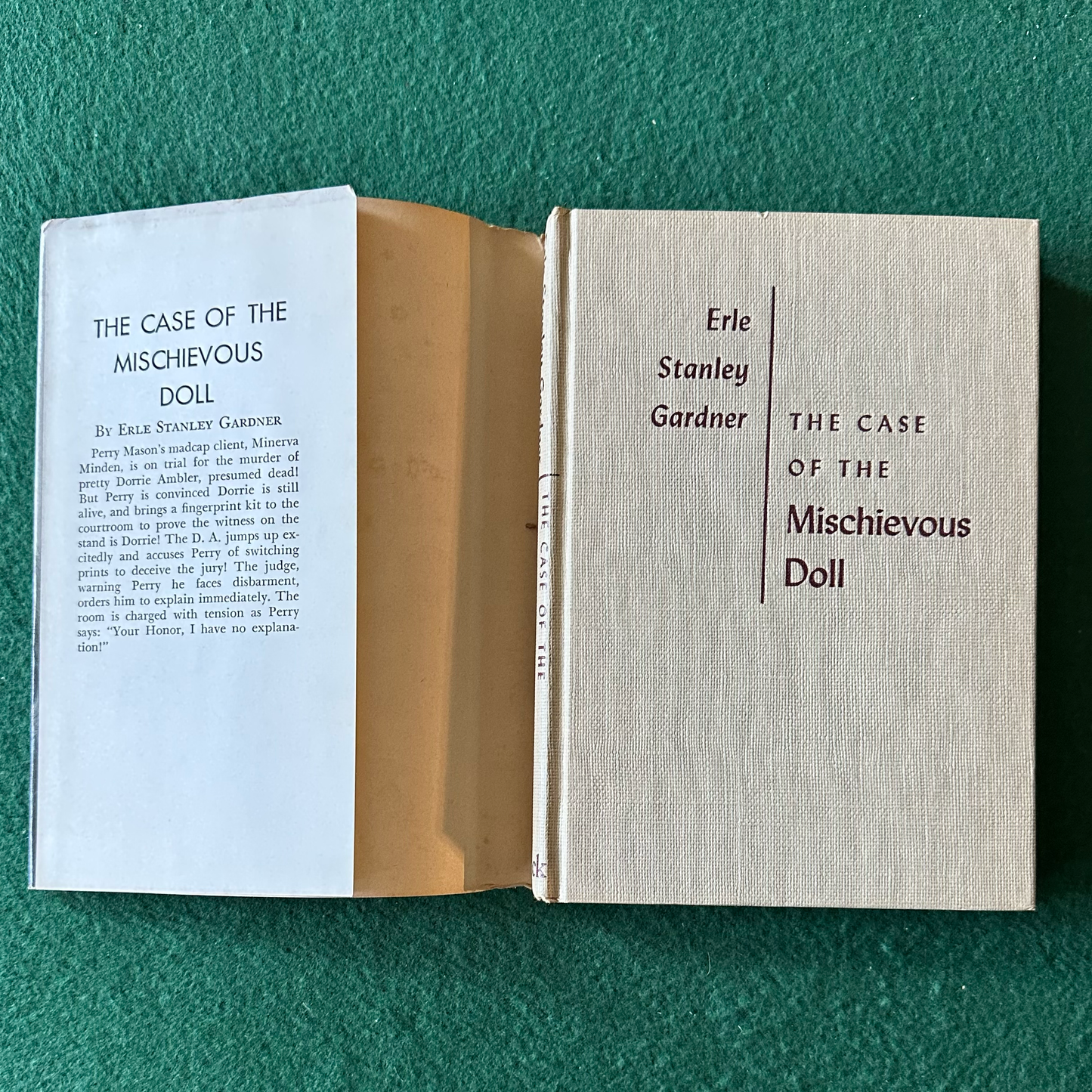 Vintage Fiction Hardback: Erle Stanley Gardner - Perry Mason in The Case of the Mischievous Doll 1963
