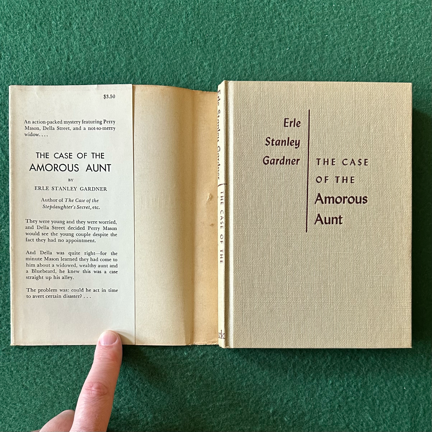 Vintage Fiction Hardback: Erle Stanley Gardner - Perry Mason in The Case of the Amorous Aunt 1963