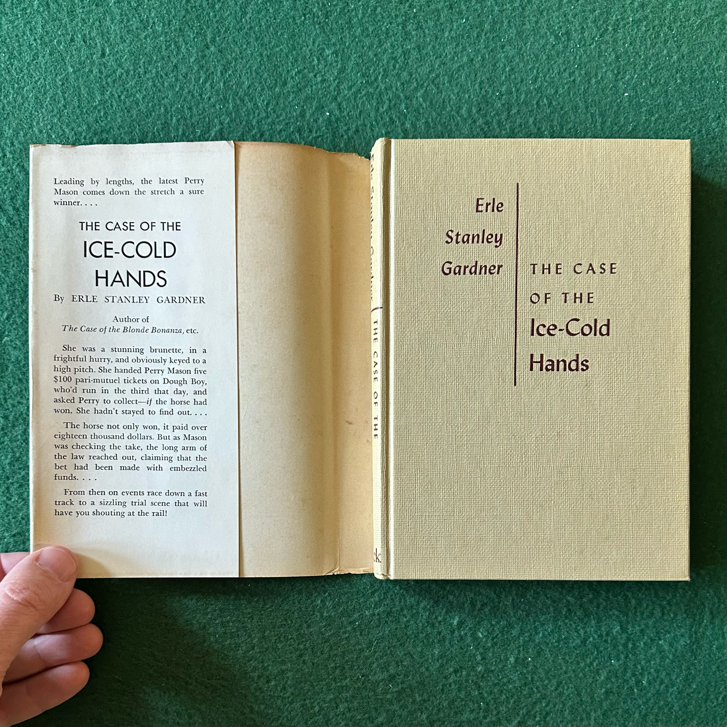 Vintage Fiction Hardback: Erle Stanley Gardner - Perry Mason in The Case of the Ice-cold Hands 1962