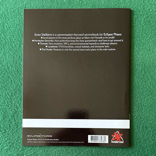 TTRPG Paperback: Eclipse Phase - Zone Stalkers FIRST PRINTING