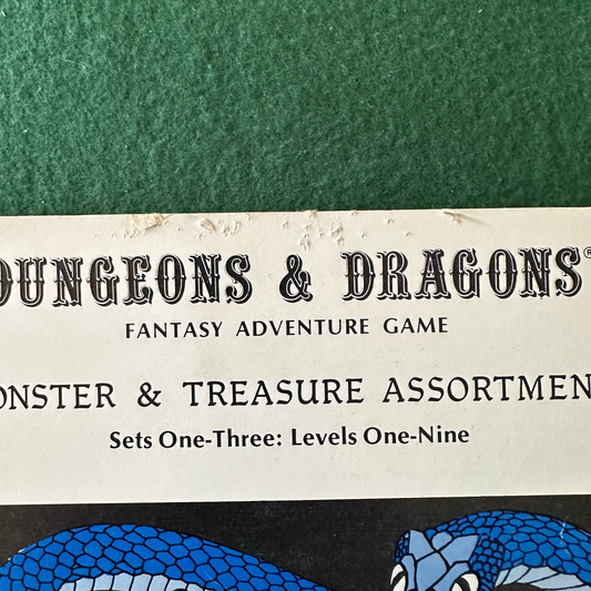 Vintage Dungeons & Dragons Accessory: Monster & Treasure Assortment, Sets One-Three