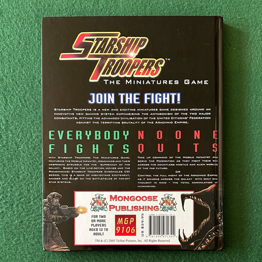 TTRPG Hardback: Starship Troopers Miniatures Game - The Ultimate Battle for the Fate of a Race