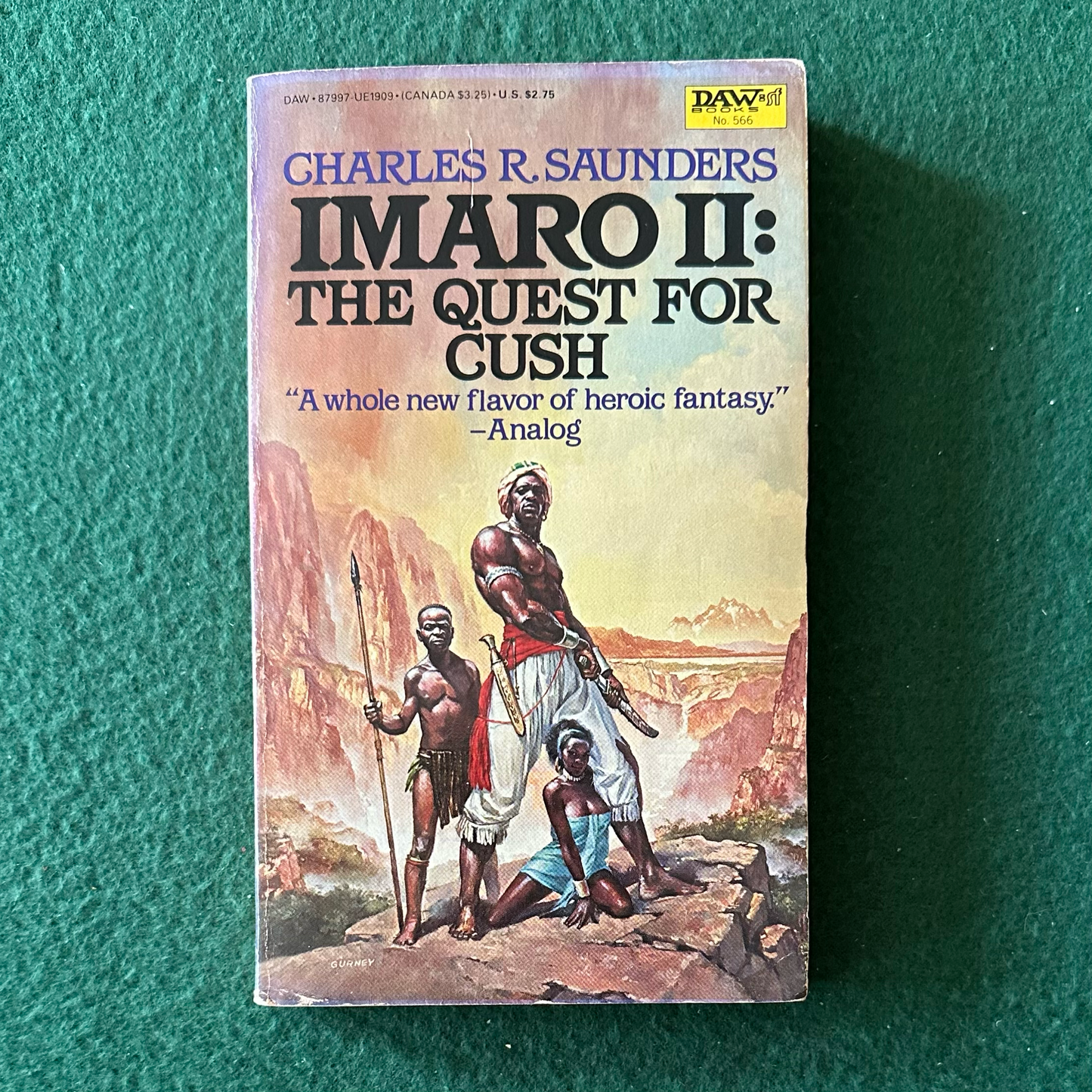 Vintage Fantasy Paperback: Charles R Saunders - Imaro II: The Quest for Cush FIRST PRINT