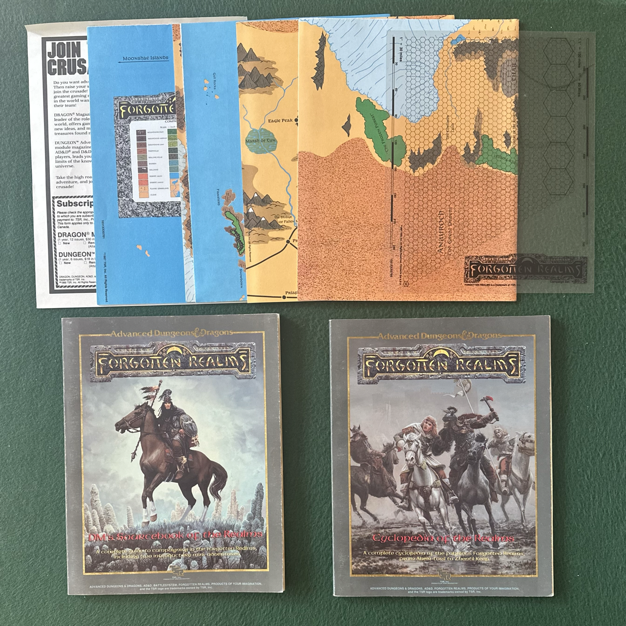 Vintage Advanced Dungeons & Dragons Box Set: Forgotten Realms Campaign Set 1e COMPLETE