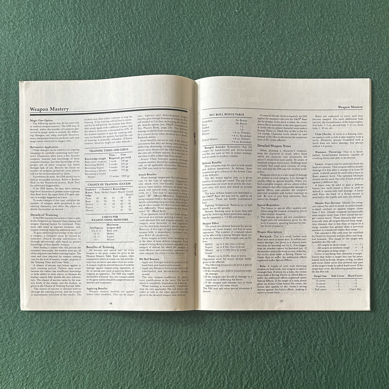 Vintage Dungeons & Dragons Accessory: Master Players' and DM's Books FIRST PRINTS NO BOX