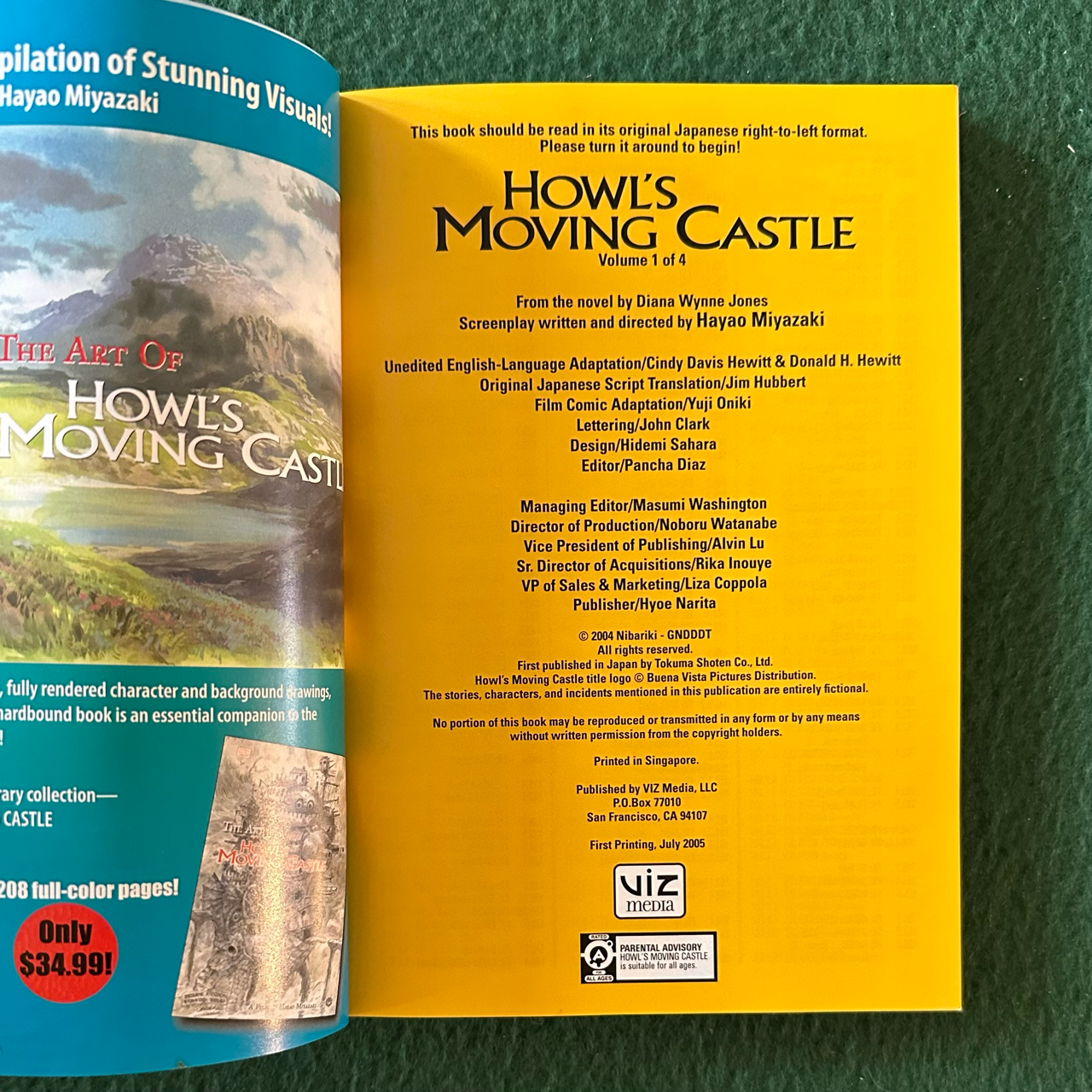 Manga Papberbacks: Hayao Miyazaki and Diana WYnne Jones - Howl's Moving Castle 1-4 FIRST PRINTINGS