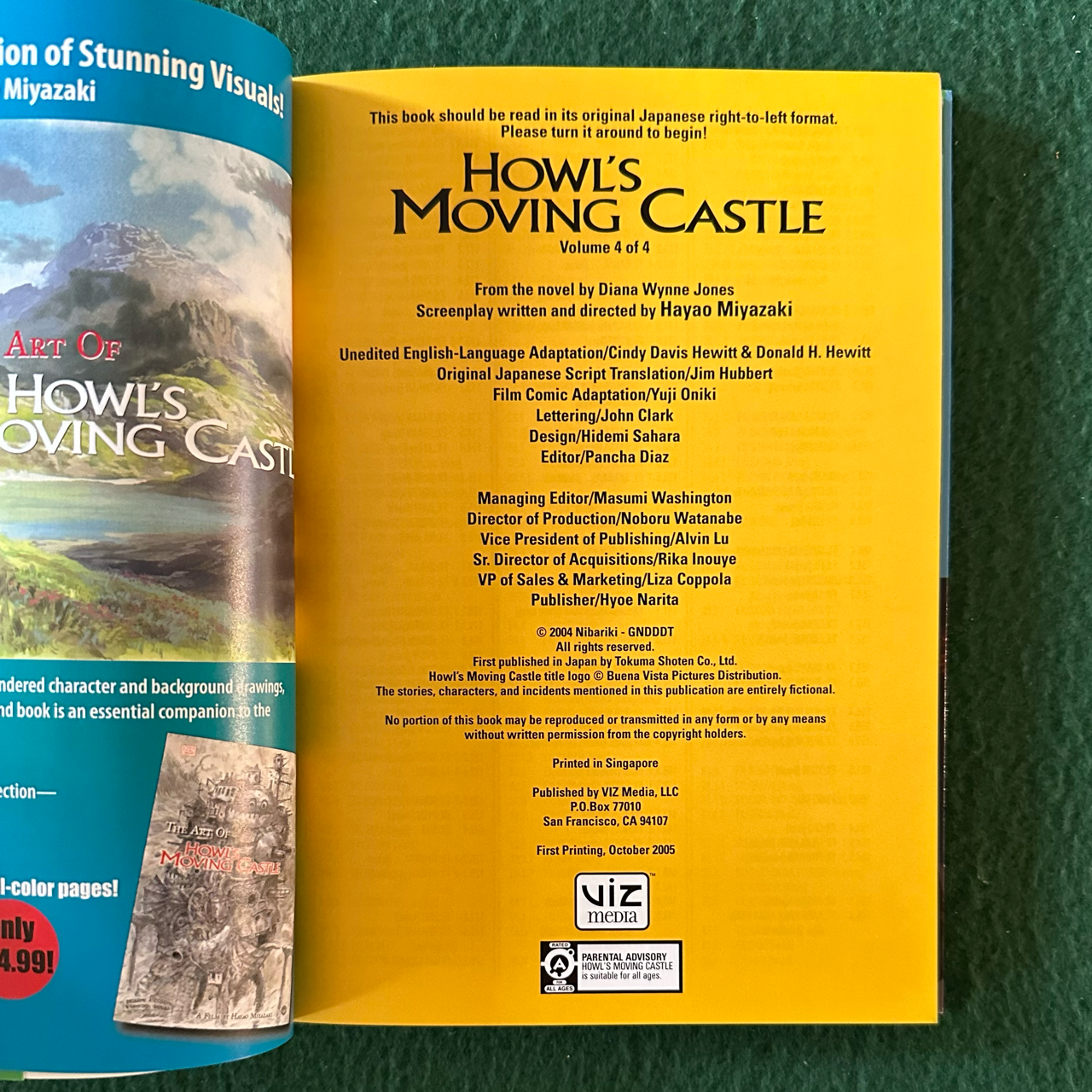 Manga Papberbacks: Hayao Miyazaki and Diana WYnne Jones - Howl's Moving Castle 1-4 FIRST PRINTINGS
