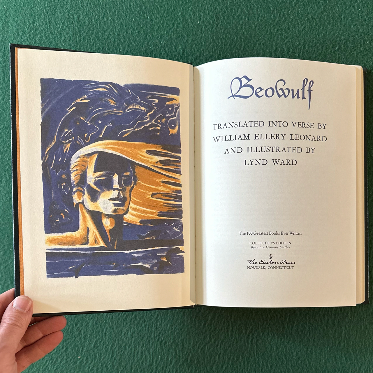 Vintage Fiction Hardback: Beowulf - Translated by William Ellery Leonard EASTON PRESS