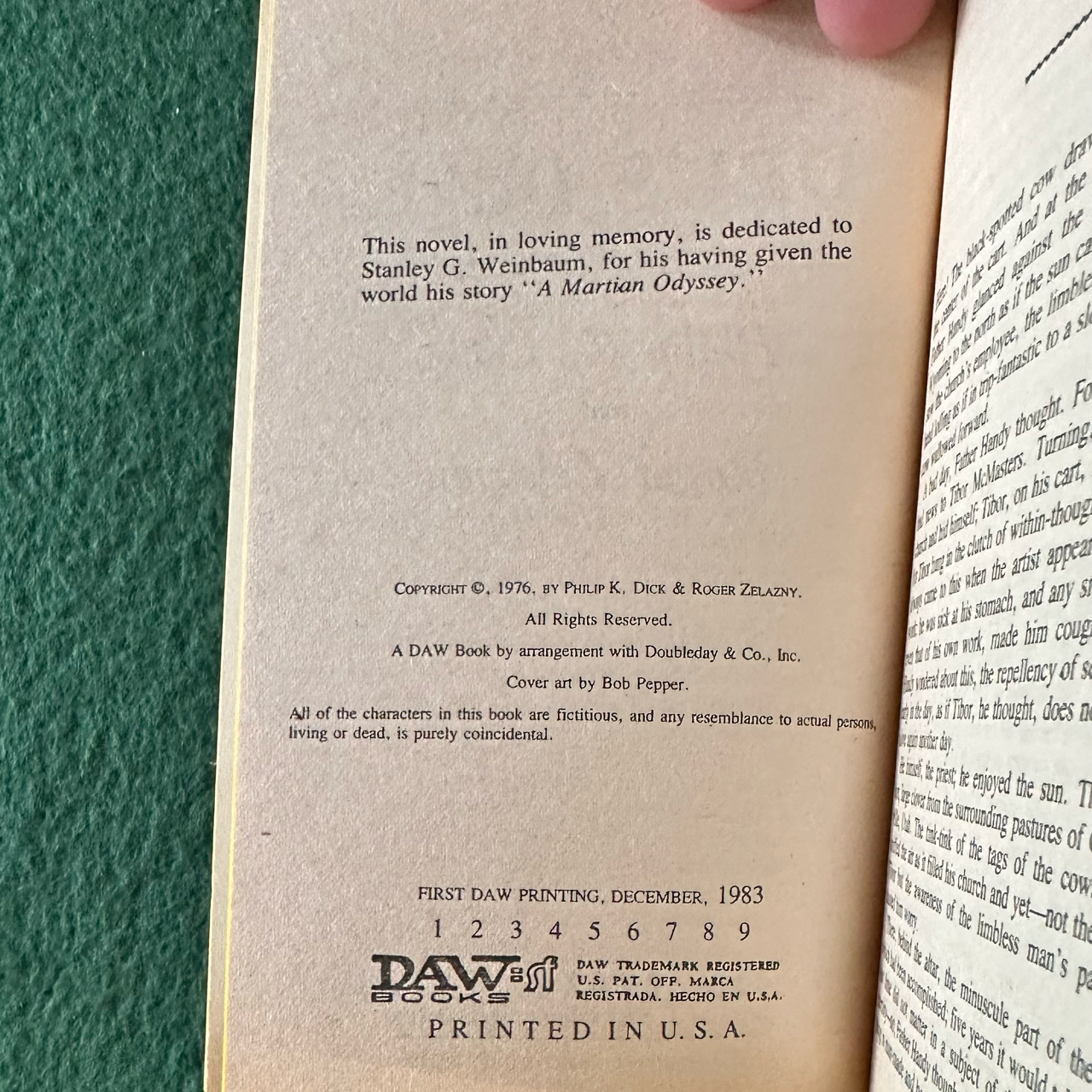 Vintage Sci-Fi Paperback: Philip K Dick and Roger Zelazny - Deus Irae FIRST PRINTING