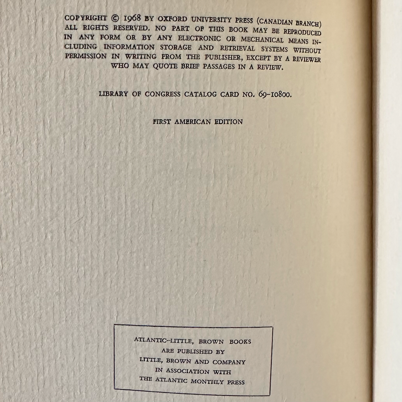 Vintage Poetry Paperback: Margaret Atwood - The Animals in That Country FIRST EDITION