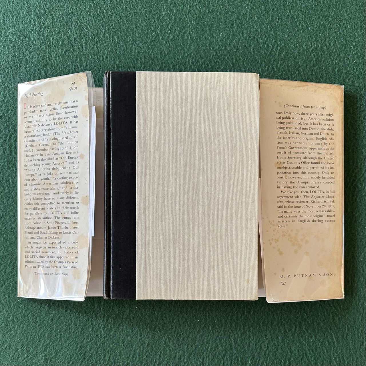 Vintage Fiction Hardback: Vladimir Nabokov - Lolita 5TH PRINTING