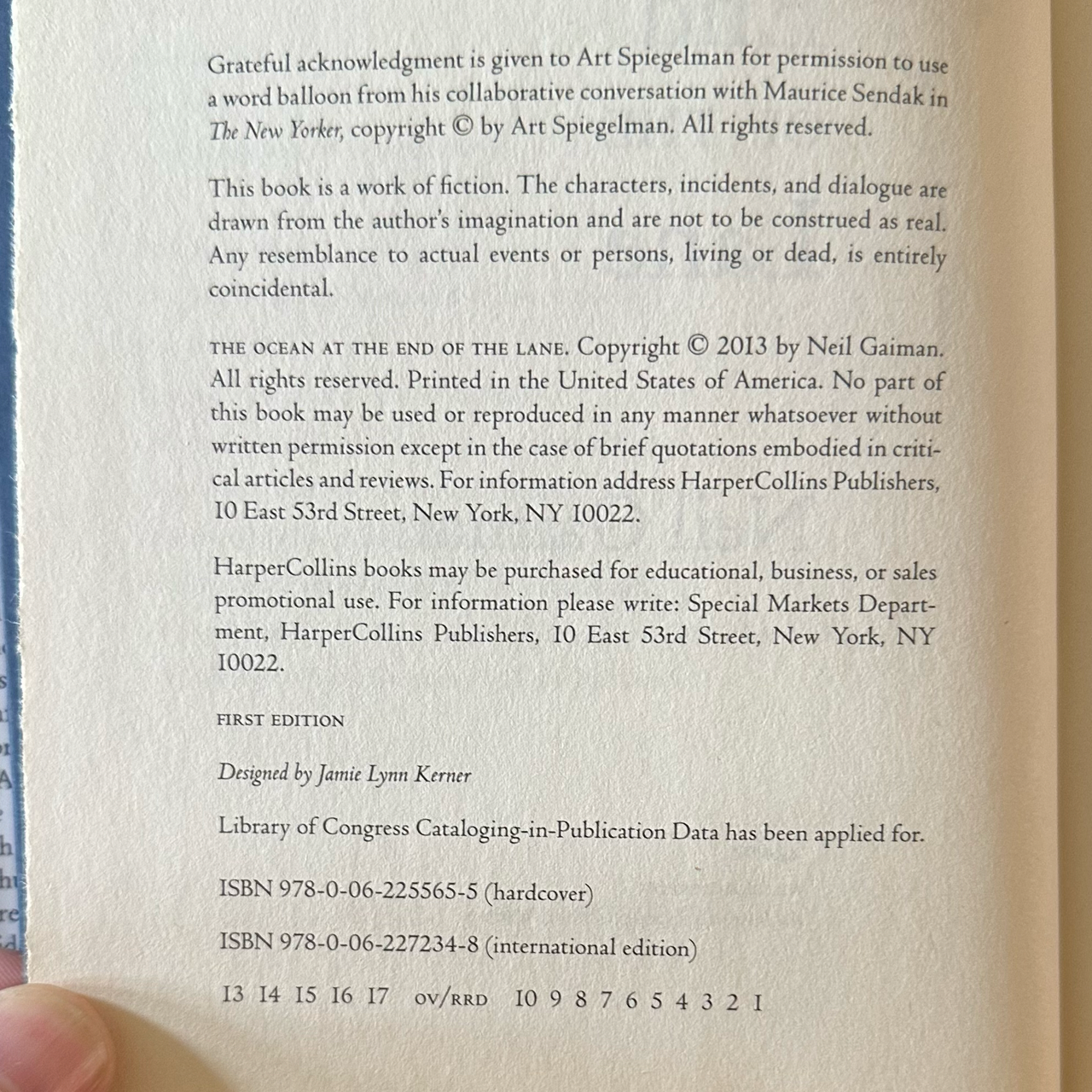 Fantasy Hardback: Neil Gaiman - The Ocean at the End of the Lane FIRST EDITION
