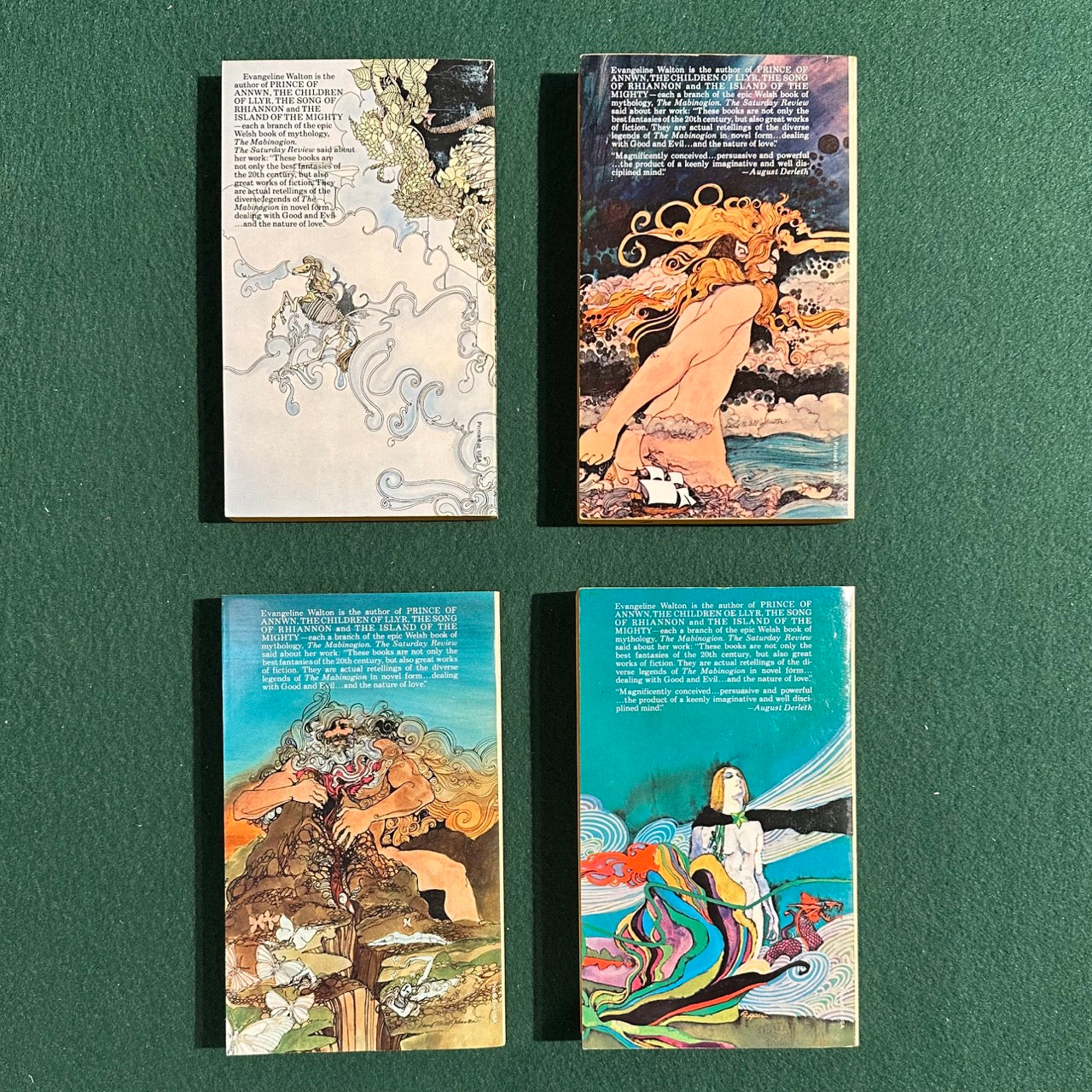 Vintage Fantasy Paperbacks: Evangeline Walton - The Mabinogion Series, 4 vols