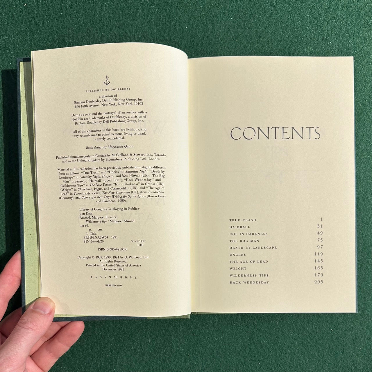 Vintage Fiction Hardback: Margaret Atwood - Wilderness Tips SIGNED FIRST EDITION