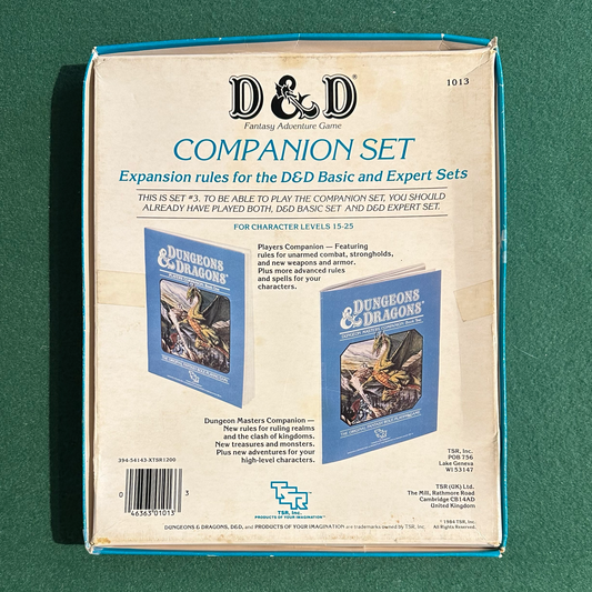 Vintage Dungeons & Dragons Accessory: Set 3: Companion Rules FIRST PRINT COMPLETE