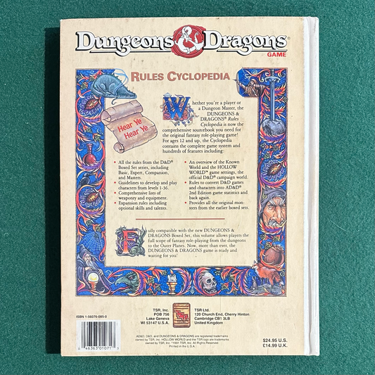 Vintage Dungeons & Dragons Handbook: Rules Cyclopedia