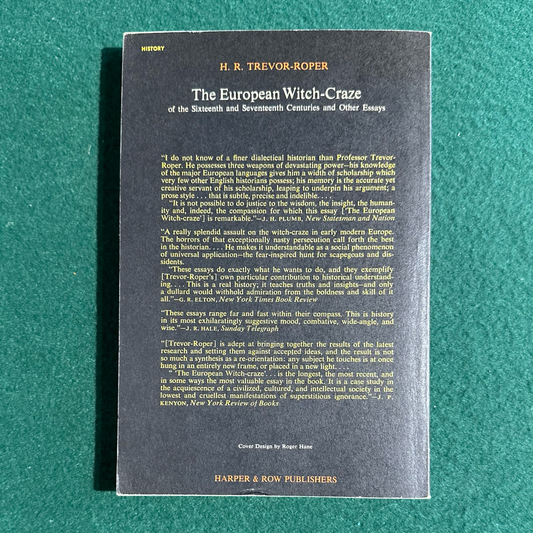Vintage Non-Fiction Paperback: H R Trevor-Roper - The European Witch-Craze