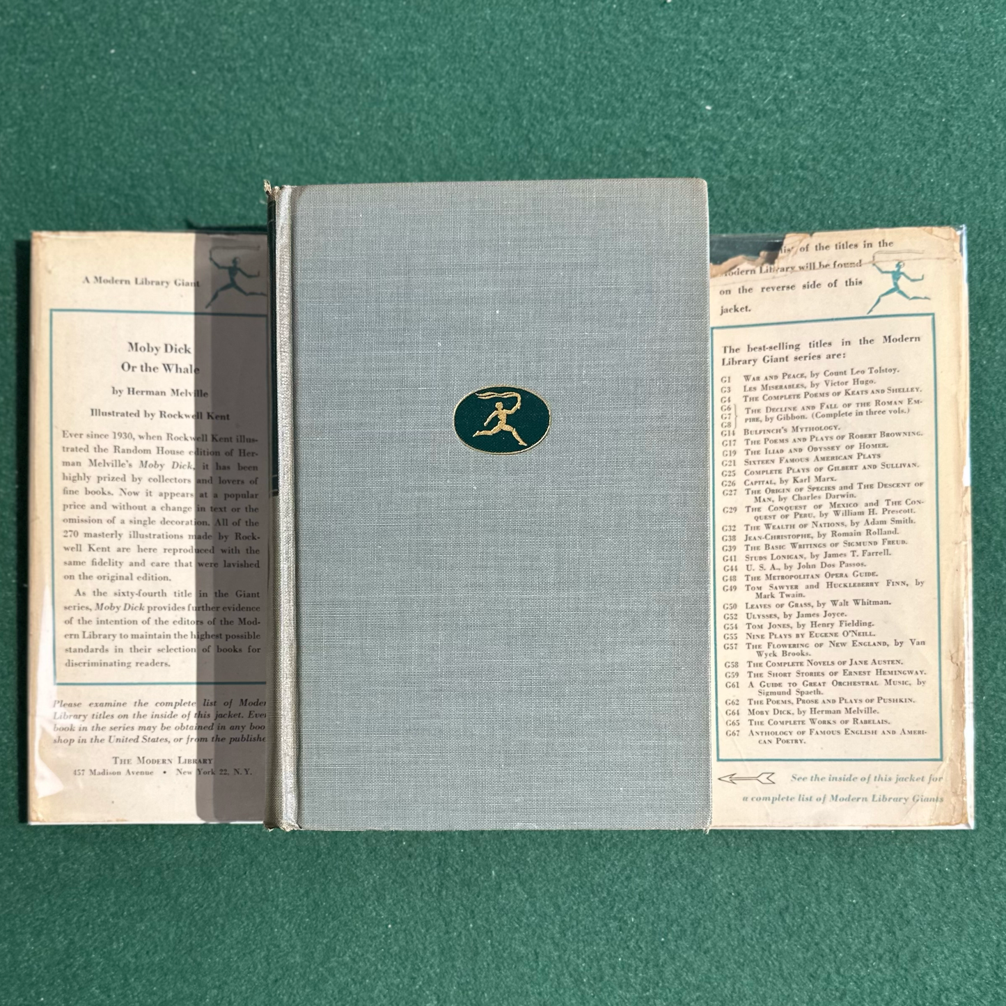 Vintage Fiction Hardback: Herman Melville - Moby Dick or The Whale, Illustrated by Rockwell Kent MODERN LIBRARY FIRST EDITION