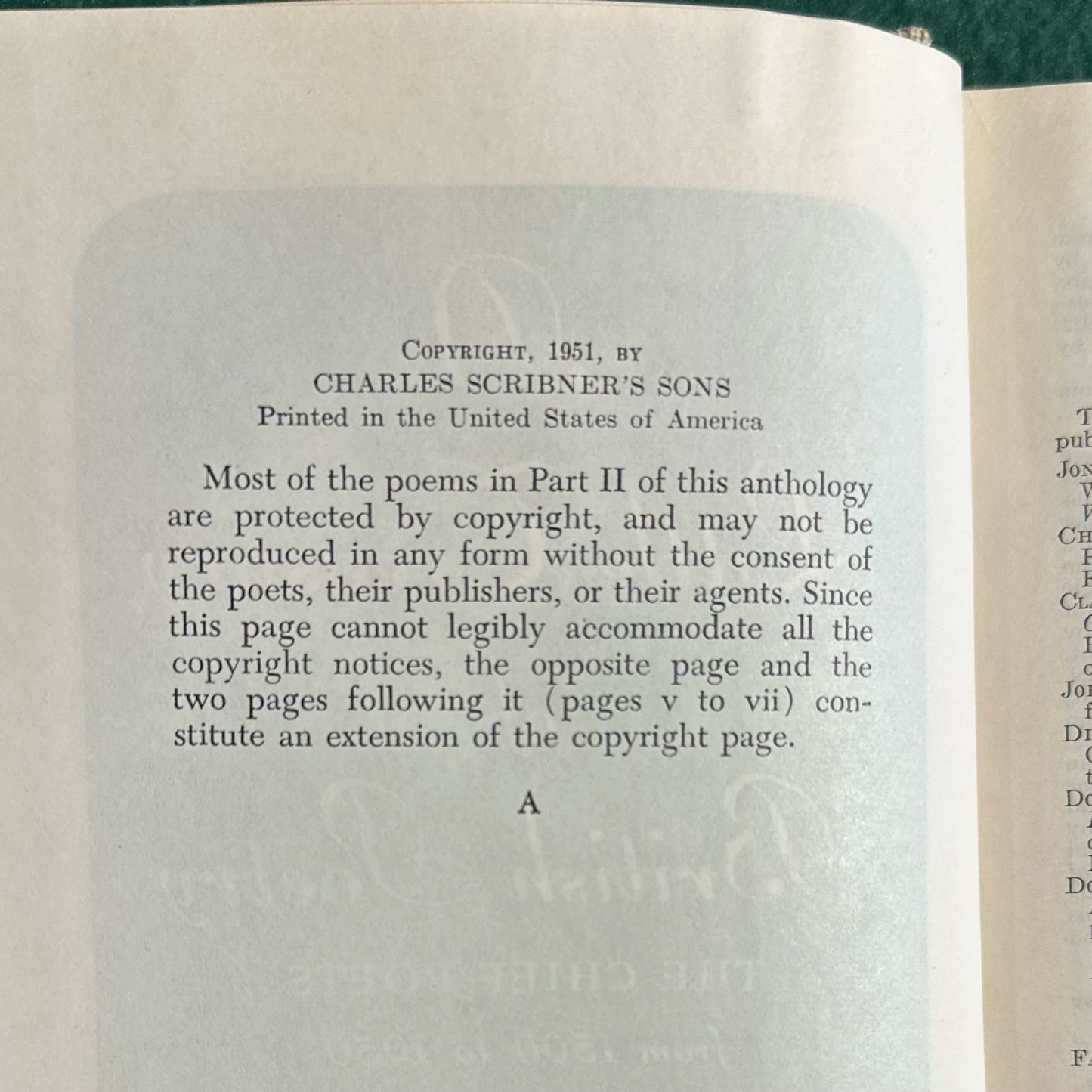 Vintage Poetry Hardback: A Little Treasury of British Poetry, Edited by Oscar Williams FIRST EDITION