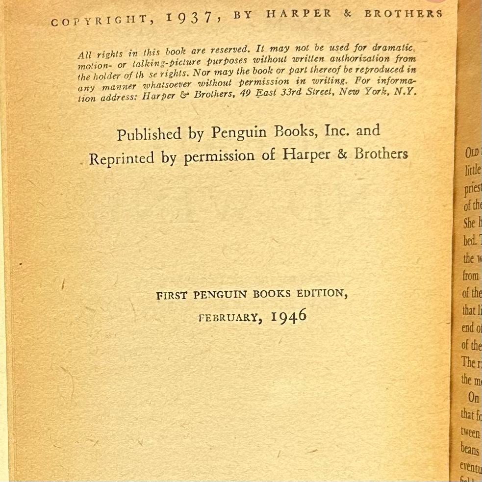 Vintage Fiction Paperback: Ignazio Silone - Bread and Wine FIRST PENGUIN EDITION
