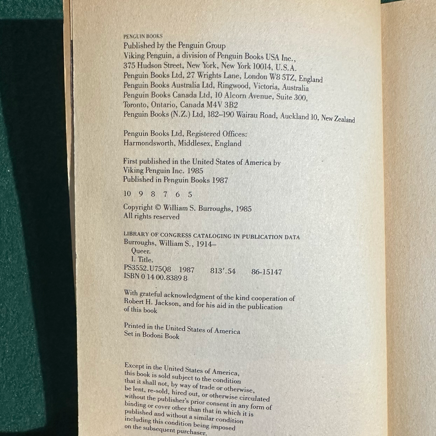 Vintage Fiction Paperback: William S Burroughs - Queer