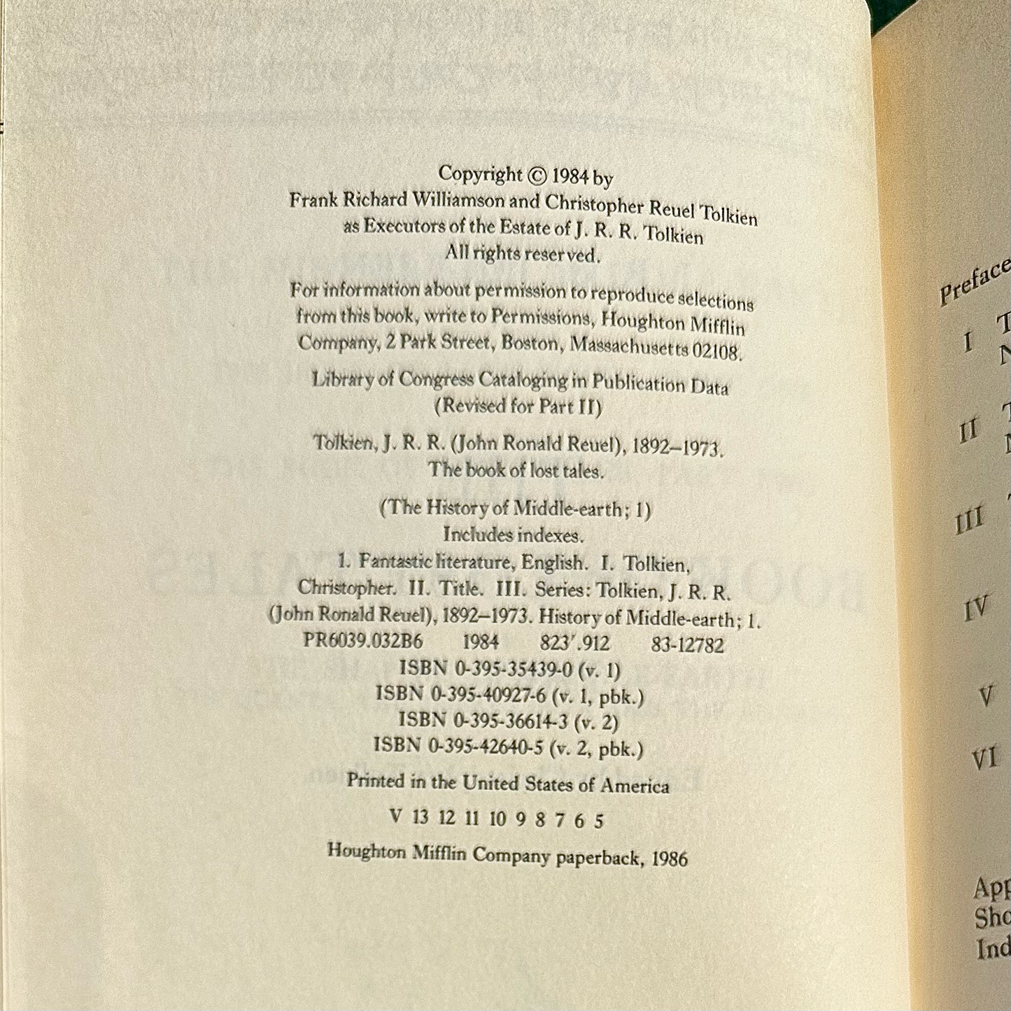 Vintage Fantasy Paperbacks: JRR Tolkien - The Book of Lost Tales, Parts 1 & 2