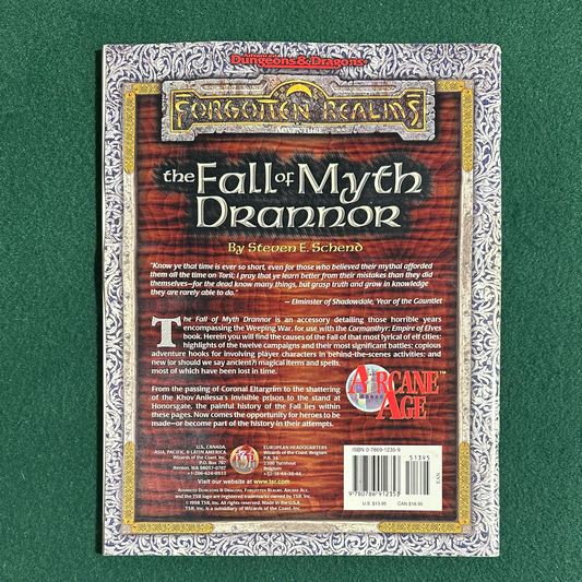 Vintage Advanced Dungeons & Dragons Adventure: The Fall of Myth Drannor