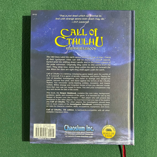 TTRPG Rulebook Hardback: Call of Cthulhu Keeper Rulebook 7th Edition