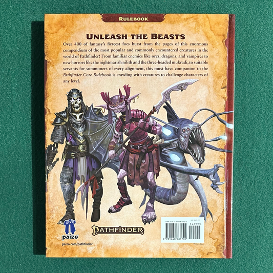 TTRPG Accessory Hardback: Pathfinder 2nd Edition Bestiary