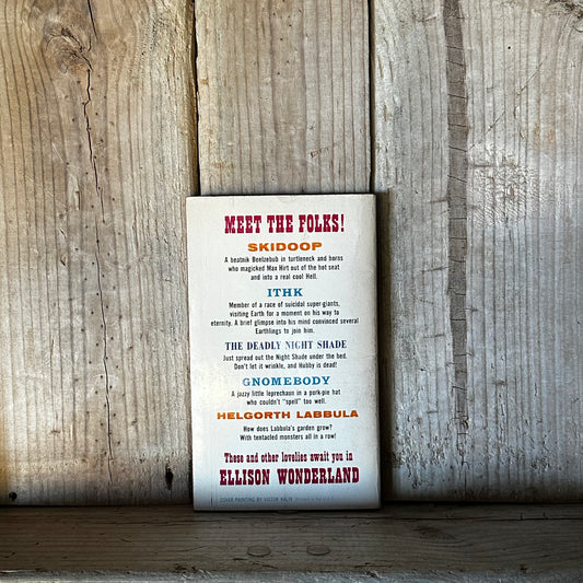 Vintage Fantasy Paperback: Harlan Ellison - Ellison Wonderland FIRST PRINTING