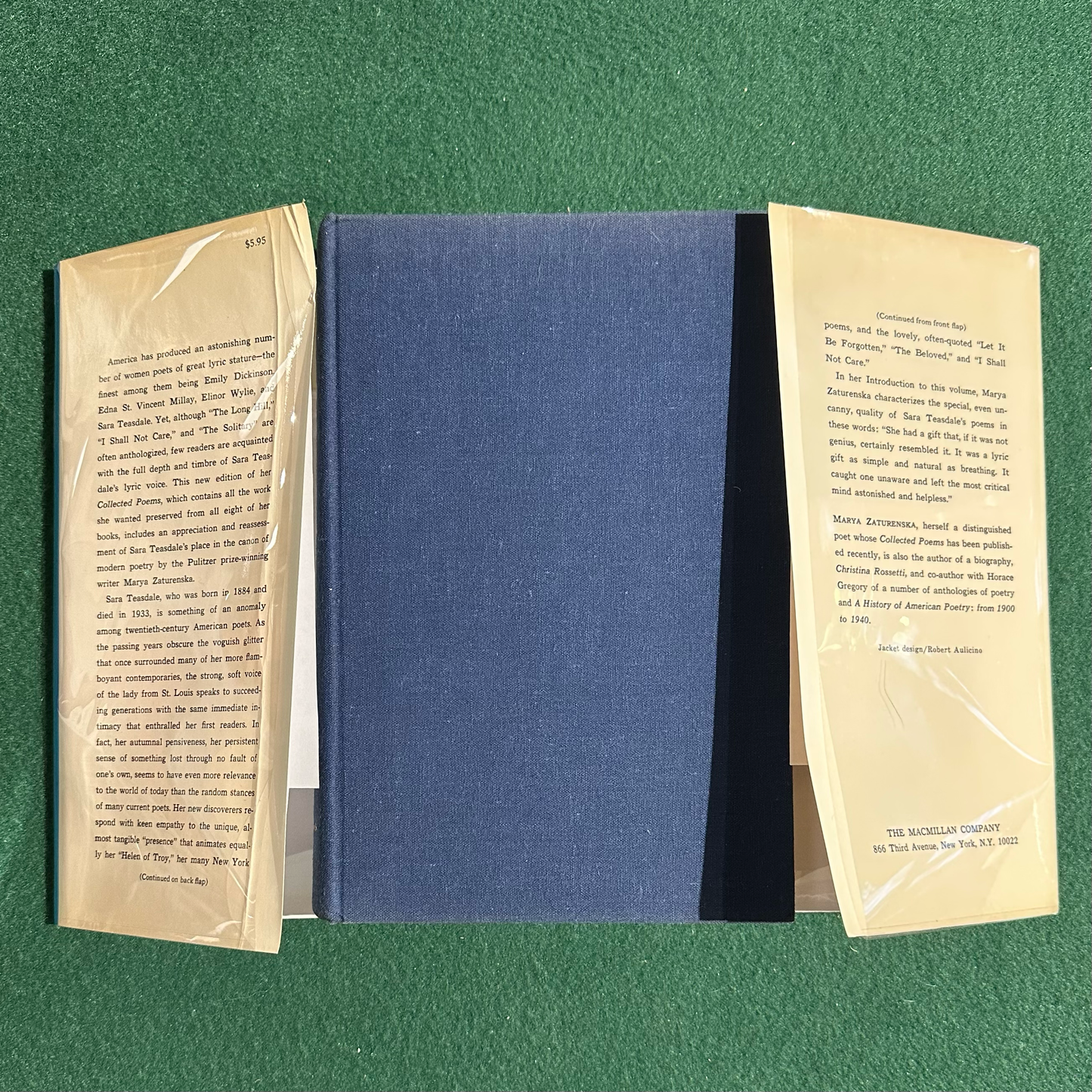 Vintage Poetry Hardback: The Collected Poems of Sara Teasdale THIRD PRINTING