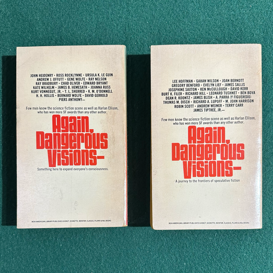 Vintage Sci-Fi Paperback: Again, Dangerous Visions 1 & 2, Edited by Harlan Ellison FIRST PRINTINGS