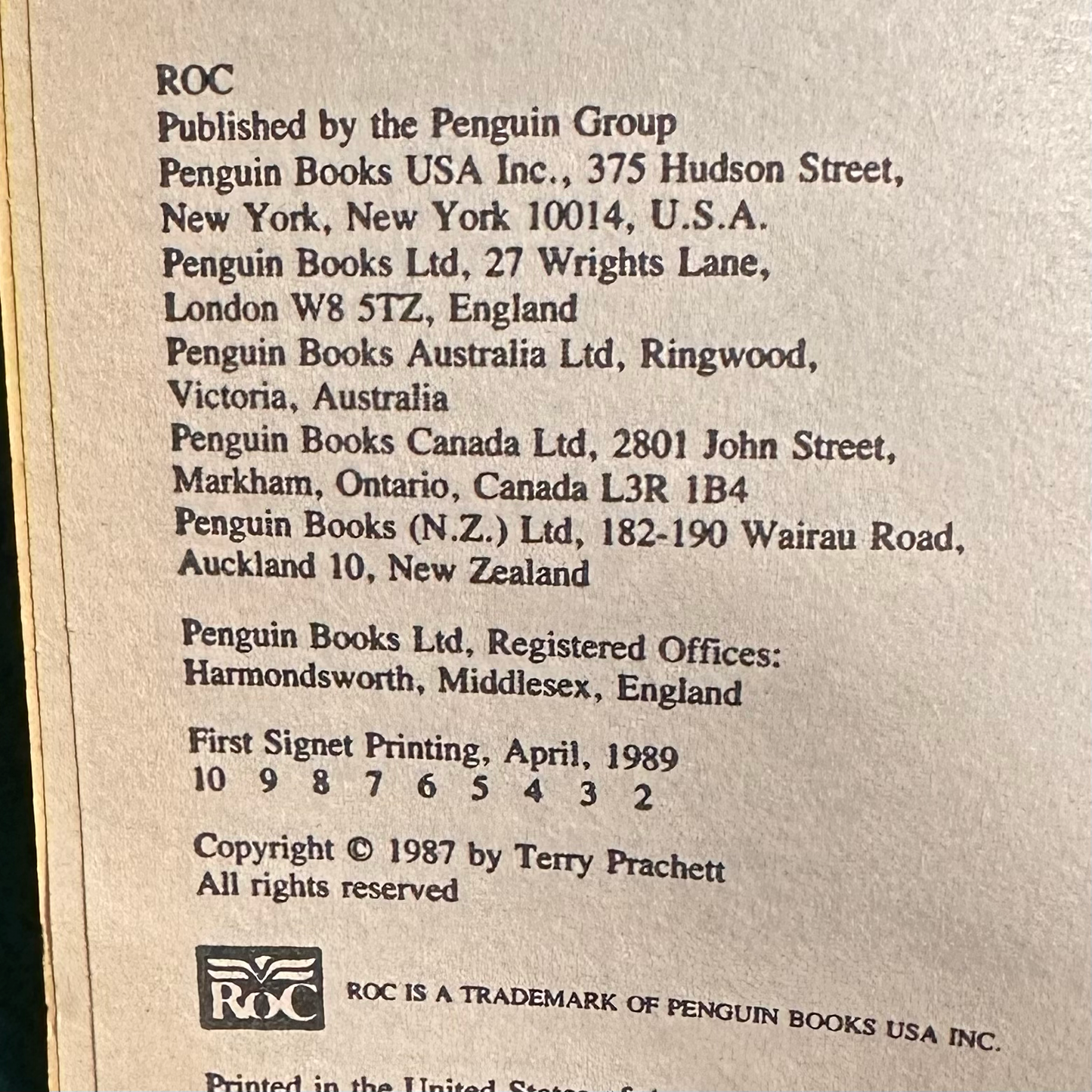 Vintage Fantasy Paperback: Terry Pratchett - Mort SECOND PRINTING