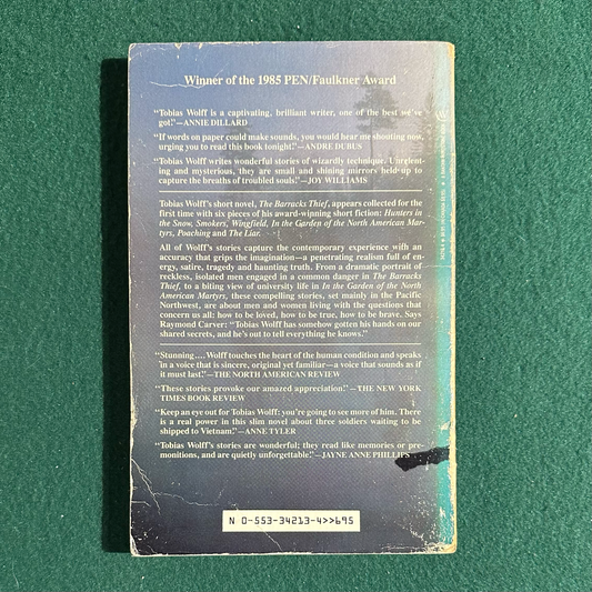 Vintage Fiction Paperback: Tobias Wolff - The Barracks Thief FIRST PRINTING