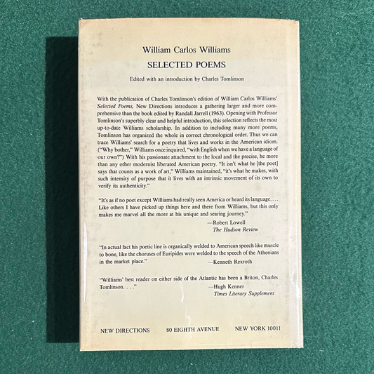 Vintage Non-Fiction Hardback: William Carlos WIlliams - Something to Say: On Younger Poets FIRST EDITION