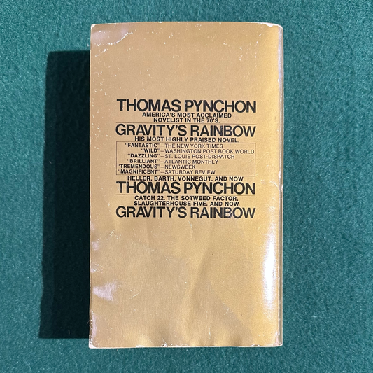 Vintage Fiction Paperback: Thomas Pynchon - Gravity's Rainbow FIRST PRINTING