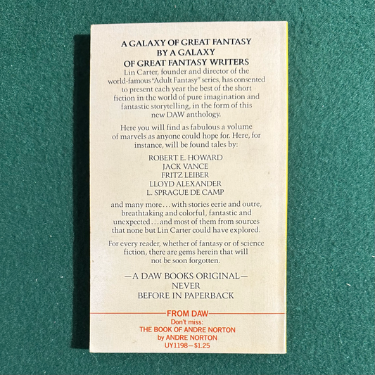 Vintage Fantasy Paperback: The Year's Best Fantasy Stories, Edited by Lin Carter FIRST PRINTING