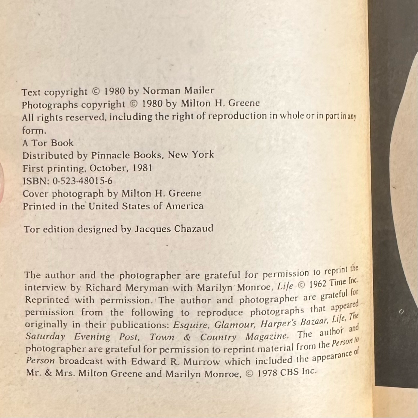 Vintage Fiction Paperback: Norman Mailer - Of Women and Their Elegance FIRST PRINTING