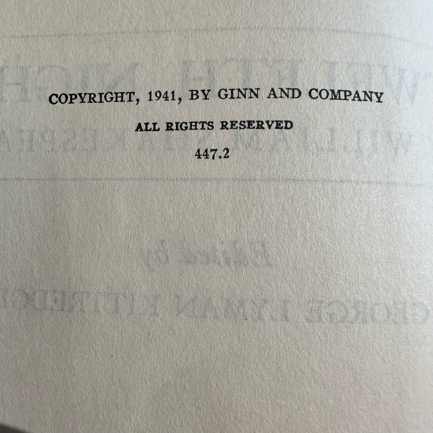 Vintage Fiction Hardback: William Shakespeare - Twelfth Night