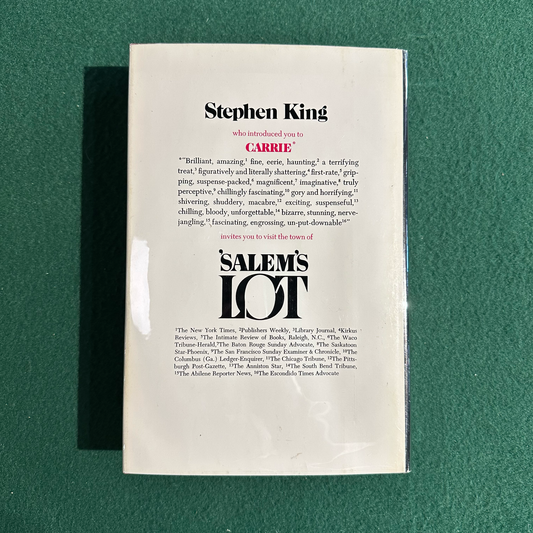 Vintage Horror Hardback: Stephen King - 'Salem's Lot BCE
