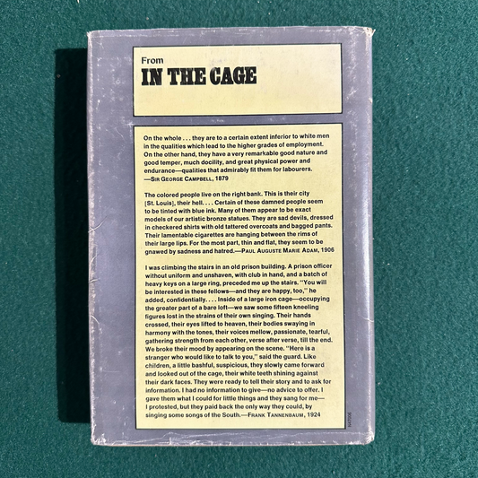 Vintage Non-Fiction Hardback: In The Cage - Edited by Alton Hornsby Jr. FIRST EDITION