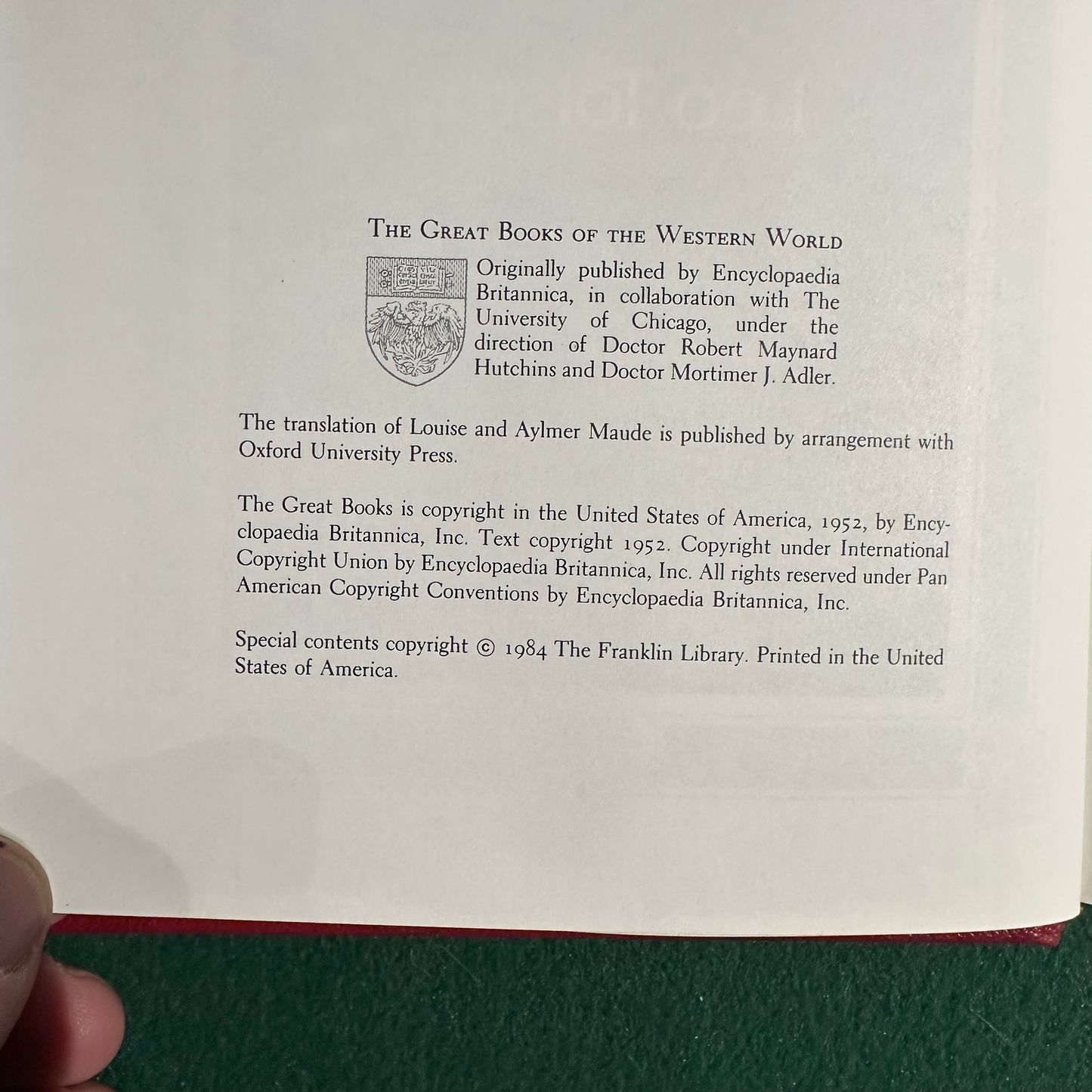 Vintage Fiction Hardback: Leo Tolstoy - War and Peace THE FRANKLIN LIBRARY LIMITED EDITION 3 VOLS