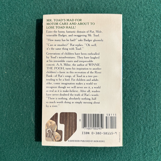 Vintage Fiction Paperback: A A Milne - Toad of Toad Hall FIRST PRINTING